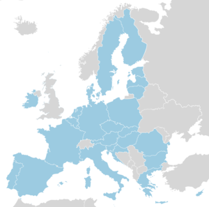 European Union without UK map