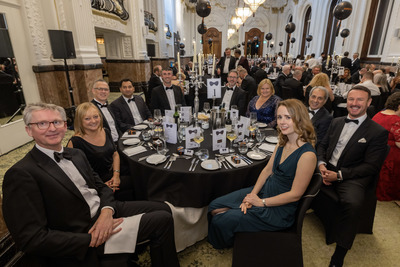 Guests enjoying dinner